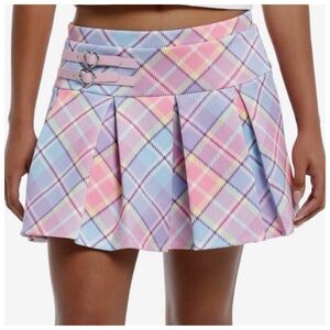 ♥️SALE♥️ SWEET SOCIETY (Hot Topic) Pastel Plaid Heart Buckle Skirt Plus Size 4X